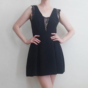 BCBGeneration Backless Lace Inlet Cocktail Dress